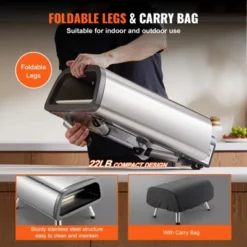 VEVOR 12" Electric Pizza Oven Countertop, Stainless Steel Pizza Maker Machine With Pizza Stone And Spatula, Heats Up To 850°F -Vevor GUEST 006c5519 5ccb 465a 9d95 efd8d2c6d236