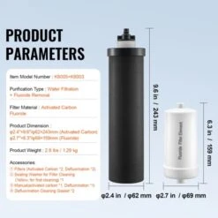 VEVOR Water Filters Replacement, Purification Elements, Replacement Filters, Gravity Water Filter System, Compatible With Most Brands, Black&White -Vevor GUEST 0081767e 3524 4006 a8c0 c7922ad0c602