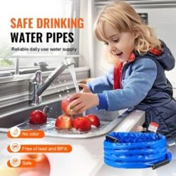 VEVOR 30ft Heated Water Hose For RV, Heated Drinking Water Hose With Corrugated Cover Antifreeze To -45°F, Automatic Self-regulating, 5/8" I.D. Blue 11 VEVOR 30ft Heated Water Hose For RV, Heated Drinking Water Hose With Corrugated Cover Antifreeze To -45°F, Automatic Self-regulating, 5/8" I.D. Blue -Vevor GUEST 00938563 2065 4f52 b3be 43cd8978ce76