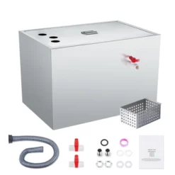 VEVOR Commercial Grease Trap, 40 LBS Grease Interceptor, Top Inlet Interceptor, Stainless Steel Grease Trap, 10 GPM Waste Water Oil-water Separator -Vevor GUEST 014b7b9a ef7d 4ec9 8423 f5850b0373ef