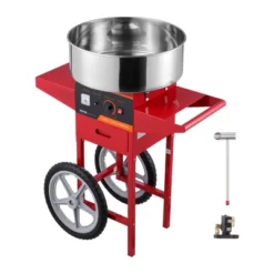 VEVOR Electric Cotton Candy Machine With Cart, 1000W Commercial Candy Floss Maker With Stainless Steel Bowl, Sugar Scoop And Drawer,Red -Vevor GUEST 0185690f cb5b 4aff 8695 d32bc86cb82c