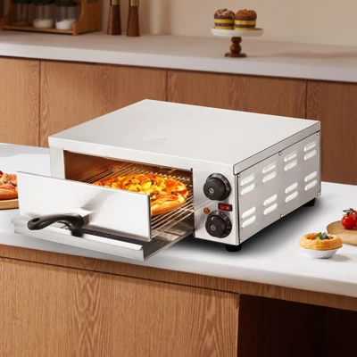 VEVOR Electric Pizza Oven For Countertops, 12-inch, 1500W, With Temp Control & 0-120 Min Timer, Even Baking Technology & Easy Clean Crumb Tray 1 VEVOR Electric Pizza Oven For Countertops, 12-inch, 1500W, With Temp Control & 0-120 Min Timer, Even Baking Technology & Easy Clean Crumb Tray