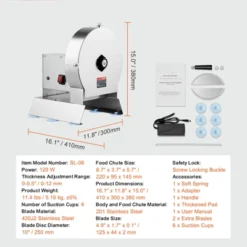 VEVOR Electric Vegetable Slicer, 0-0.5"/0-12mm Thickness Adjustable Commercial Slicer Machine, Convertible To Manual, Stainless Steel Food -Vevor GUEST 022cac1b 4cfd 401e 927f 385ed9c179cf