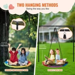 VEVOR Tree Swing, 40 Inch Saucer Swing, 750lbs Weight Capacity, 900D Oxford Fabric Swing Seat With 2 Tree Hanging Straps -Vevor GUEST 02405df8 089c 45bb 9b19 b66fae10f0c0
