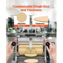 VEVOR Electric Tortilla Maker, Automatic Corn Tortilla Making Machine With Non-Stick Coating And Two Molds(4 In + 6 In), Silver -Vevor GUEST 02bb70d1 bfcf 4c59 a944 07f5c8e0251f
