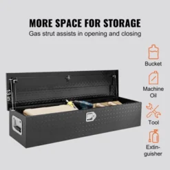 VEVOR Heavy Duty Aluminum Truck Bed Tool Box, Diamond Plate Tool Box With Side Handle And Lock Keys, Storage Tool Box Chest Box Organizer, Black -Vevor GUEST 02bbca85 a3cc 4602 9a24 aefdc4188b5c