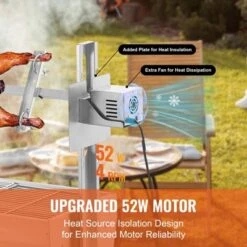 VEVOR Rotisserie Grill, BBQ Whole Pig Lamb Goat Charcoal Spit Grill, 46 Inch 132 Lbs Capacity, Electric 52W Motor, Silver -Vevor GUEST 02e6bf60 038b 4860 bf83 db5d41bcbf3b