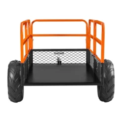 VEVOR Garden Utility Trailer, 22 Cu. Ft. & 1600lbs, ATV UTV Trailer, Tow Behind Steel Dump Trailers, Removable Rear Panel, Black -Vevor GUEST 036cc349 e216 44f7 b3bd f8d550069a88