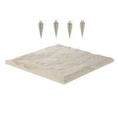 VEVOR Garden Stepping Stones, 4Pcs 15.5 X 15.5 In, Decorative Stepping Stones With Stakes, Weather-Resistant Plastic Pathway Pavers, Beige -Vevor GUEST 039a82e9 280f 4fca b627 10c529013c6f