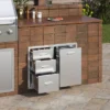 VEVOR Outdoor Kitchen Door Drawer Combo 29.5" W X 22.6" H X 21.7''D, Access Door/Triple Drawers With Propane Drawer, Silver