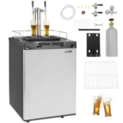 VEVOR Beer Kegerator, Dual Tap Draft Beer Dispenser, Full Size Keg Refrigerator With Shelf, CO2 Tank(No Gas), Drip Tray & Rail, Silver 15 VEVOR Beer Kegerator, Dual Tap Draft Beer Dispenser, Full Size Keg Refrigerator With Shelf, CO2 Tank(No Gas), Drip Tray & Rail, Silver -Vevor GUEST 0790921a 0c6e 4306 98fb 6a70b468e1ed
