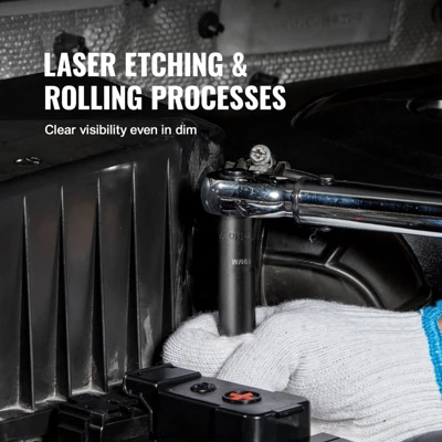 VEVOR 1/2" Drive Impact Socket Set, 13 Piece Deep Socket Set Metric 10-24mm, 6 Point CR-V Alloy Steel For Auto Repair, Easy-to-Read Size Markings 5 VEVOR 1/2" Drive Impact Socket Set, 13 Piece Deep Socket Set Metric 10-24mm, 6 Point CR-V Alloy Steel For Auto Repair, Easy-to-Read Size Markings - Image 5