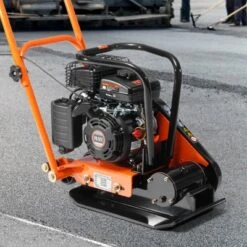 VEVOR Plate Compactor, 2.8 HP 98CC Gas Engine 5,250 RPM, 1,920 Lbs Force Vibratory Compaction Tamper With 18.7 X 11.8 Inch Plate For Walkways, Black