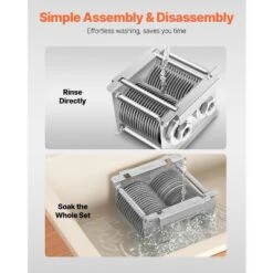 VEVOR Meat Cutter Machine Blade, 5 Mm Blade For Commercial Meat Cutter, One Set Blade For SJY-DQ90 Meat Cutting Machine, Stainless Steel, Silver -Vevor GUEST 0b45a9b5 fc60 4ad7 8f14 7f3c97646973