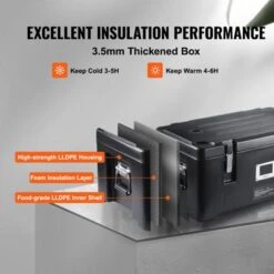 VEVOR Insulated Food Pan Carrier, 36Qt Capacity, Stackable Catering Hot Box With 3 Stainless Steel Pans, Top Load LLDPE Food Warmer, Black -Vevor GUEST 0b8f22a4 1767 433a 9815 4a1586950cfc