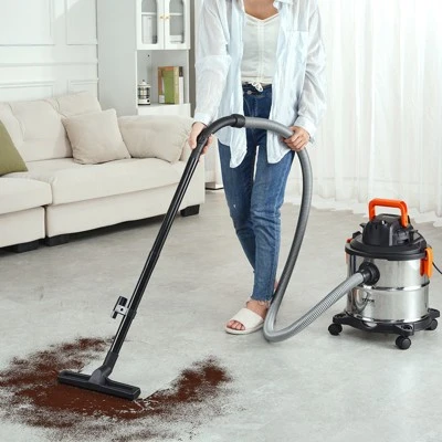 VEVOR Stainless Steel Wet Dry Shop Vacuum, 5.5 Gallon 6 Peak HP Wet/Dry Vac, Powerful Suction, Small Vac Perfect For Carpet Debris, Pet Hair 1 VEVOR Stainless Steel Wet Dry Shop Vacuum, 5.5 Gallon 6 Peak HP Wet/Dry Vac, Powerful Suction, Small Vac Perfect For Carpet Debris, Pet Hair