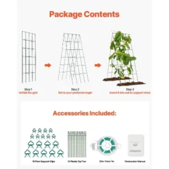 VEVOR Cucumber Trellis For Climbing Plants, 39" X 32" Foldable Cucumber Trellis Set With Twist Ties, Metal Garden Trellis For Raised Bed 13 VEVOR Cucumber Trellis For Climbing Plants, 39" X 32" Foldable Cucumber Trellis Set With Twist Ties, Metal Garden Trellis For Raised Bed -Vevor GUEST 0c1238ab 94bc 49c7 a0a7 59bfcd2f7326