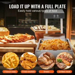 VEVOR French Fry Food Warmer, 750W Commercial Food Heating Lamp, Electric Stainless Steel Warming Light Dump Station, Countertop 104-122°F -Vevor GUEST 0c1eb394 1e77 4da6 946e 9052d948d5f5