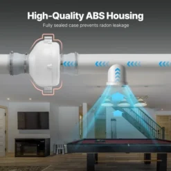 VEVOR 4 To 4.5 Inch Radon Mitigation Fan System, Quiet 190 CFM Radon Mitigation Kit With 2 Couplers, Waterproof Radon Fan, White -Vevor GUEST 0cdc6a2e 1a55 40cd ac64 21fb5d8d64c0