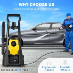 VEVOR Electric Power Washer, 2000 PSI, Max 1.65 GPM Pressure Washer With 30 Ft Hose & Reel, 5 Quick Connect Nozzles, Foam Cannon 10 VEVOR Electric Power Washer, 2000 PSI, Max 1.65 GPM Pressure Washer With 30 Ft Hose & Reel, 5 Quick Connect Nozzles, Foam Cannon -Vevor GUEST 0d65d376 6ca4 4d90 b05c 638b8050e62f