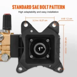 VEVOR Pressure Washer Pump, 4400 PSI, 4.0 GPM, 1" Shaft Horizontal Triplex Plunger, Replacement Power Washer Pumps Kit, Parts Washer Pump -Vevor GUEST 0dd486a5 bf84 4613 912b 241a52e11956