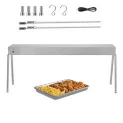VEVOR Food Heat Lamp, 750W Hanging Commercial Food Heating Warmer, Stainless Steel Electric Strip Heater Light With Cord, Silver -Vevor GUEST 0e915727 3ade 482c a3b8 74dcd019c1e8