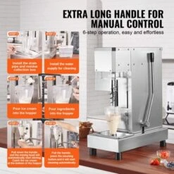 VEVOR Ice Cream Blender, 750W High-Speed Ice Cream Maker Mixer Stir Machine 1740RPM, 304 Stainless Steel Ice Cream Shaker, Silver -Vevor GUEST 0edc3bae b65f 4282 8f86 f5e4148ade77