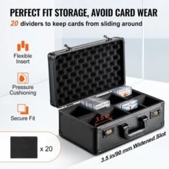 VEVOR Graded Card Storage Box, 4 Slots, Graded Sports Cards Holder Carrying Case, For 120 PSA Graded Cards 84 BGS Cards 96 SGC Cards 428 Top Loaders -Vevor GUEST 0f0ae56f 101c 4483 b0c1 30566e53070f 1
