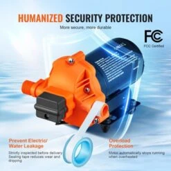 VEVOR RV Water Pressure Diaphragm Pump 3Chambers 110V 3.3GPM 45PSI Adjustable Presssure Fresh Water Pump, Self Priming Sprayer Pump, Orange 10 VEVOR RV Water Pressure Diaphragm Pump 3Chambers 110V 3.3GPM 45PSI Adjustable Presssure Fresh Water Pump, Self Priming Sprayer Pump, Orange -Vevor GUEST 0f88781d ebb4 4013 89a1 c6ee16e920f7