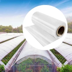 VEVOR Greenhouse Film 24 X 50 Ft, Greenhouse Polyethylene Film 6 Mil Thickness, Greenhouse Plastic Greenhouse Clear Plastic Film UV Resistant
