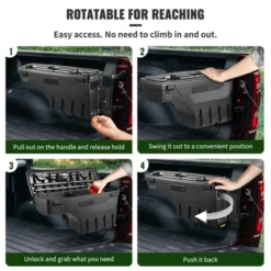VEVOR Truck Bed Storage Box, Lockable Lid, Waterproof ABS Wheel Well Tool Box 6.6 Gal/20 L With Password Padlock, Compatible With Dodge Ram 1500 -Vevor GUEST 10df460b 7a17 4dd1 8757 4b577652de57