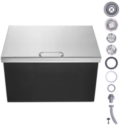 VEVOR Drop In Ice Chest, 28"L X 20"W X 17"H Stainless Steel Ice Cooler, Commercial Ice Bin With Hinged Cover, 40 Qt Outdoor Kitchen Ice Bar -Vevor GUEST 1124f1c9 2be2 4abd ad77 c0c20ebf8a38