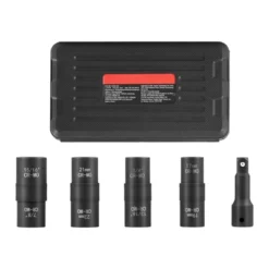 VEVOR Lug Nut Impact Socket Set, 1/2 Inch Drive Metric And SAE 6-Point Flip Socket Set, 4 Total Lug Nut Sizes, CR-MO Steel Wheel Socket Set Black -Vevor GUEST 11e99265 b036 4468 a3de a354d16ed8d6