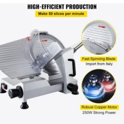 VEVOR Commercial Meat Slicer, 320W Electric Deli Food Slicer, 12 Inch Carbon Steel Blade Electric Food Slicer, 350-400RPM Meat Slicer, 0-0.6 Inch -Vevor GUEST 13b062f0 3ad5 48ee a307 24b084a97cf7