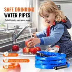 VEVOR 15ft Heated Water Hose For RV, Heated Drinking Water Hose With Corrugated Cover Antifreeze To -45°F, Automatic Self-regulating, 5/8" I.D. Blue 10 VEVOR 15ft Heated Water Hose For RV, Heated Drinking Water Hose With Corrugated Cover Antifreeze To -45°F, Automatic Self-regulating, 5/8" I.D. Blue -Vevor GUEST 13c0e4c1 a026 4983 8cec 1fa9acd83772