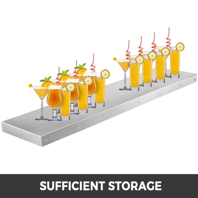 VEVOR Concession Shelf 48L X 12W Inch Stainless Steel Drop Down Folding Serving Food Shelf Stand Serving For Concession Trailer Serving Window,Silver 4 VEVOR Concession Shelf 48L X 12W Inch Stainless Steel Drop Down Folding Serving Food Shelf Stand Serving For Concession Trailer Serving Window,Silver - Image 4