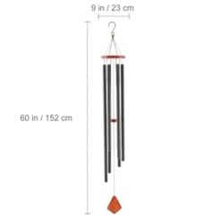 VEVOR Wind Chimes For Outside, 60 In, Deep Tone Wind Chimes With 6 Tubes, Unique Large Memorial Wind Chimes For Anniversary, Black -Vevor GUEST 14858584 ecf1 4df1 bcbd 30cb13e50333