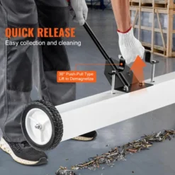 VEVOR 36-Inch Magnetic Sweeper With Wheels,55 Lbs Capacity, With Telescoping Magnetic Pickup Tool, Adjustable Handle, Magnetic Pickup Sweeper, White -Vevor GUEST 14e4e107 8cd6 42a8 aeb9 fc274cc2907e