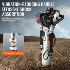 VEVOR 37.77cc Gas-Powered T Post Driver, 4-Stroke Engine Gasoline Fence Piling Pounder, With 3 Post Driving Head(45/55/88 Mm) , Silver 12 VEVOR 37.77cc Gas-Powered T Post Driver, 4-Stroke Engine Gasoline Fence Piling Pounder, With 3 Post Driving Head(45/55/88 Mm) , Silver -Vevor GUEST 15cc4e8d 92fd 4ec4 bf36 4c0a11d60570