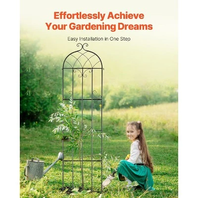 VEVOR Garden Trellis For Climbing Plants, 87 X 20 In, 4 Packs Rustproof Metal Garden Flower Trellis, Outdoor Climbing Rose Trellis Cucumbers Support 5 VEVOR Garden Trellis For Climbing Plants, 87 X 20 In, 4 Packs Rustproof Metal Garden Flower Trellis, Outdoor Climbing Rose Trellis Cucumbers Support - Image 5