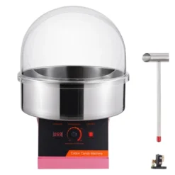 VEVOR Electric Cotton Candy Machine, 1000W Candy Floss Maker, Commercial Cotton Candy Machine With Cover, Stainless Steel Bowl, And Sugar Scoop(Pink) -Vevor GUEST 164482ad 55b2 40a9 a423 9fabdcadffce