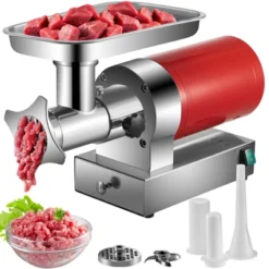 VEVOR Electric Meat Grinder, 661 Lbs/Hour1100 W Meat Grinder Machine, 1.5 HP Electric Meat Mincer With 2 Grinding Plates, Red -Vevor GUEST 1658473f a706 4967 b0fb c05882130b2e