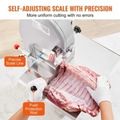 VEVOR Electric Meat Bandsaw, 1500W Stainless Steel Countertop Bone Sawing Machine, Workbeach 19.3" X 15", 0.16-7.9 Inch Cutting Thickness, Silver -Vevor GUEST 173f1d50 1f83 448e af8b 2a8432c33b3e