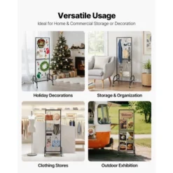 VEVOR Grid Wall Panel, 1.9 X 5.4 Ft Wire Grid Panels Display Rack, Movable Art Display Shelf With Wheels And 10 Hooks, Black 13 VEVOR Grid Wall Panel, 1.9 X 5.4 Ft Wire Grid Panels Display Rack, Movable Art Display Shelf With Wheels And 10 Hooks, Black -Vevor GUEST 189ed7ea d589 43e1 ab64 afafc9a5d9f1