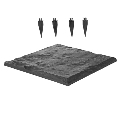 VEVOR Garden Stepping Stones, 4Pcs 15.5 X 15.5 In, Decorative Stepping Stones With Stakes, Weather-Resistant Plastic Pathway Pavers, Grey 8 VEVOR Garden Stepping Stones, 4Pcs 15.5 X 15.5 In, Decorative Stepping Stones With Stakes, Weather-Resistant Plastic Pathway Pavers, Grey - Image 8