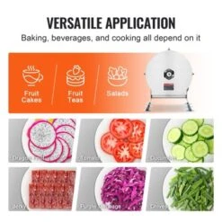 VEVOR Electric Vegetable Slicer, 0-0.5"/0-12mm Thickness Adjustable Commercial Slicer Machine, Convertible To Manual, Stainless Steel Food -Vevor GUEST 1a33acbb eb64 4ff9 abc0 397a7b76ae40