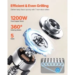 VEVOR Hot Dog Roller, 18 Hot Dog 7 Rollers, Stainless Steel Sausage Grill Cooker, 1200W Hot Dog Machine, Silver -Vevor GUEST 1b84c085 0114 4add bb48 26ec78b6a7cf