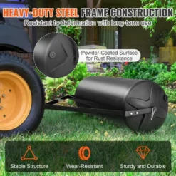 VEVOR Tow Behind Lawn Roller, 400lbs Sand/Water Filled Yard Roller, LLDPE Drum And Steel Frame Sod Roller With Easy-turn Plug, Black 11 VEVOR Tow Behind Lawn Roller, 400lbs Sand/Water Filled Yard Roller, LLDPE Drum And Steel Frame Sod Roller With Easy-turn Plug, Black -Vevor GUEST 1bb5ffb0 acae 4b68 b1b9 aa2f88d28300