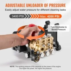 VEVOR Pressure Washer Pump, 1" Shaft Horizontal Triplex Plunger, 4200 PSI, 4.2GPM, Replacement Power Washer Pumps Kit With 5 Nozzles, Black -Vevor GUEST 1d3442ba 979f 41df b6ca 8f01e6d68020