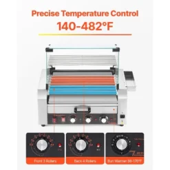 VEVOR Hot Dog Roller, 18 Hot Dog 7 Rollers, Stainless Steel Sausage Grill Cooker, 1200W Hot Dog Machine, Silver -Vevor GUEST 1d3d2a30 1476 4d4e bbb2 f2deea122584